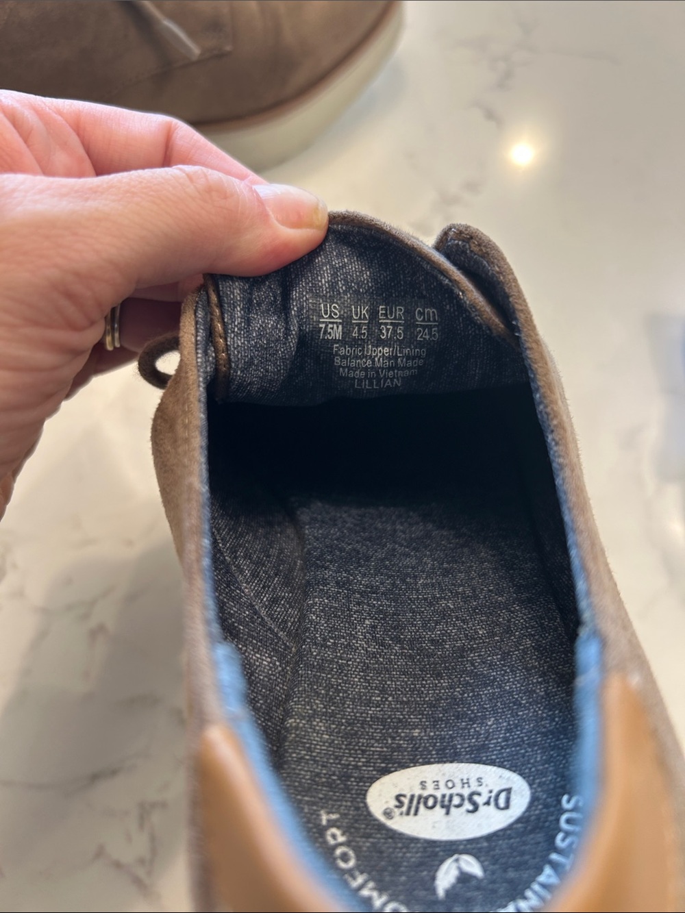 Dr. Scholl's women’s Suede shoes in Taupe - Picture 4 of 5